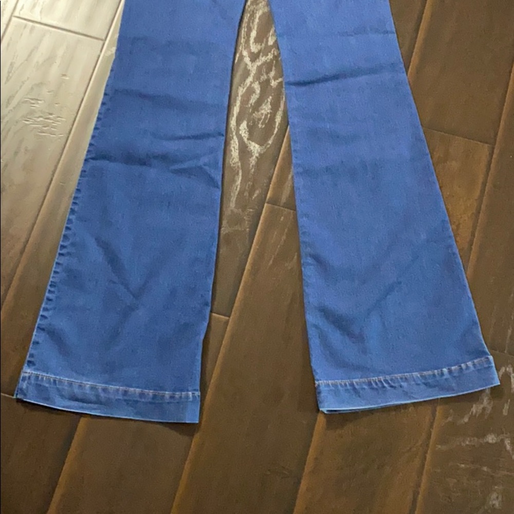 SOLD! Free People Dallas Blue Stretch Flare Jeans - Picture 6 of 7